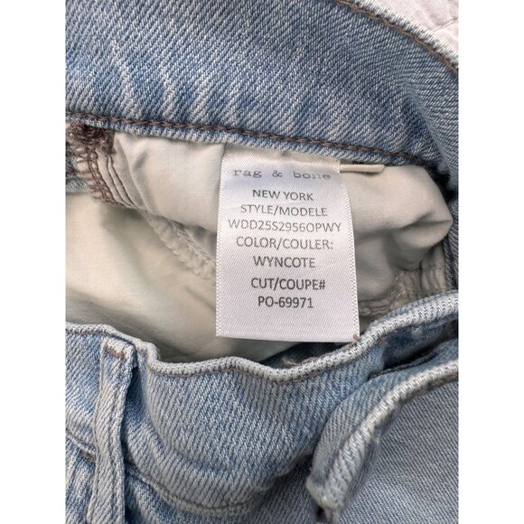 rag & bone Hattie Light Wash Mid-Rise Full Length Straight Leg Jeans SZ 29 NWT - Picture 11 of 12
